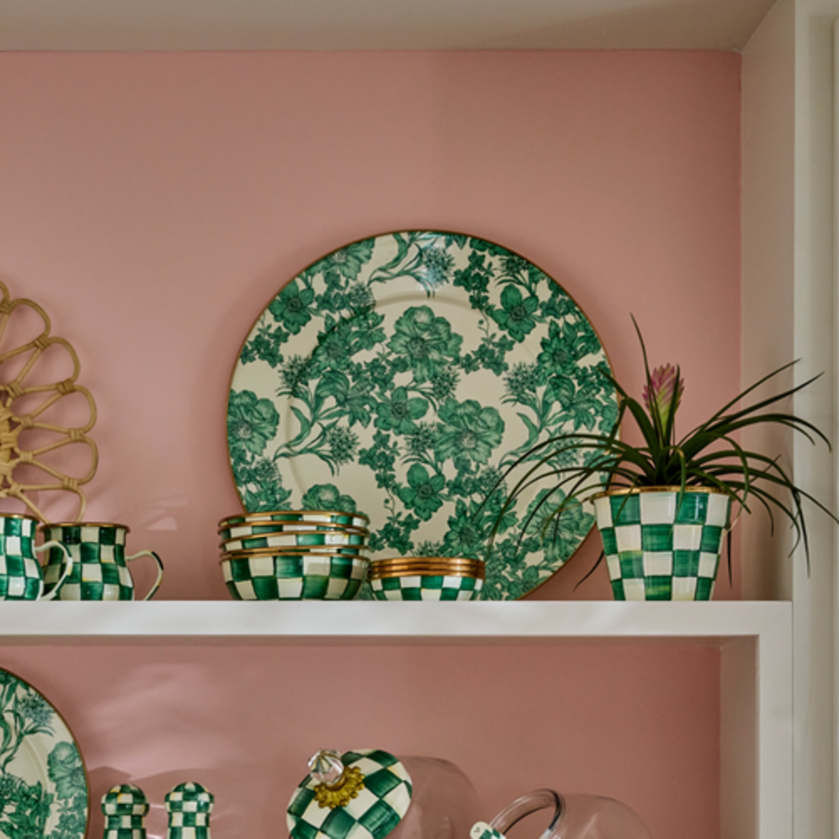 MacKenzie-Childs emerald english garden serving platter