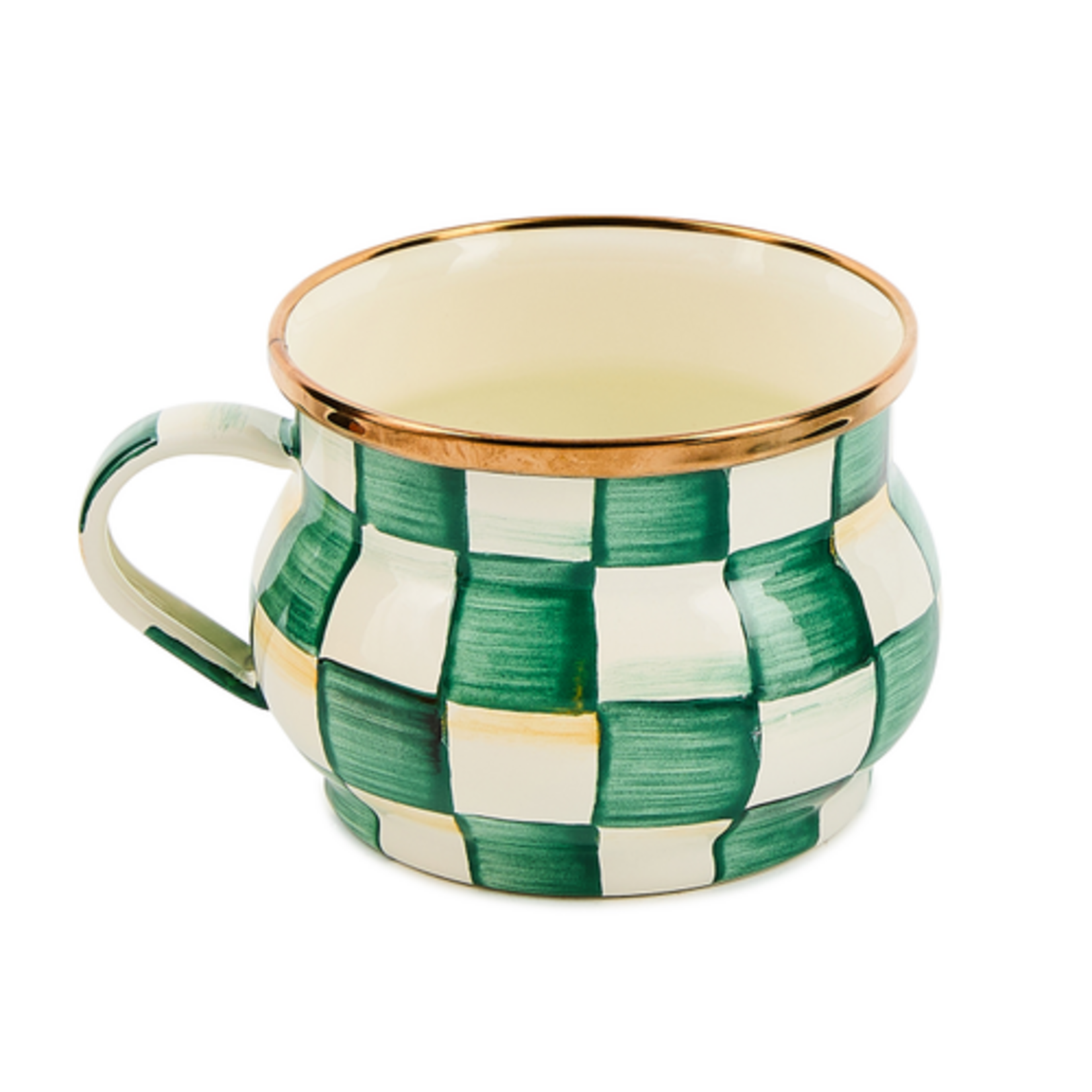 MacKenzie-Childs emerald check teacup