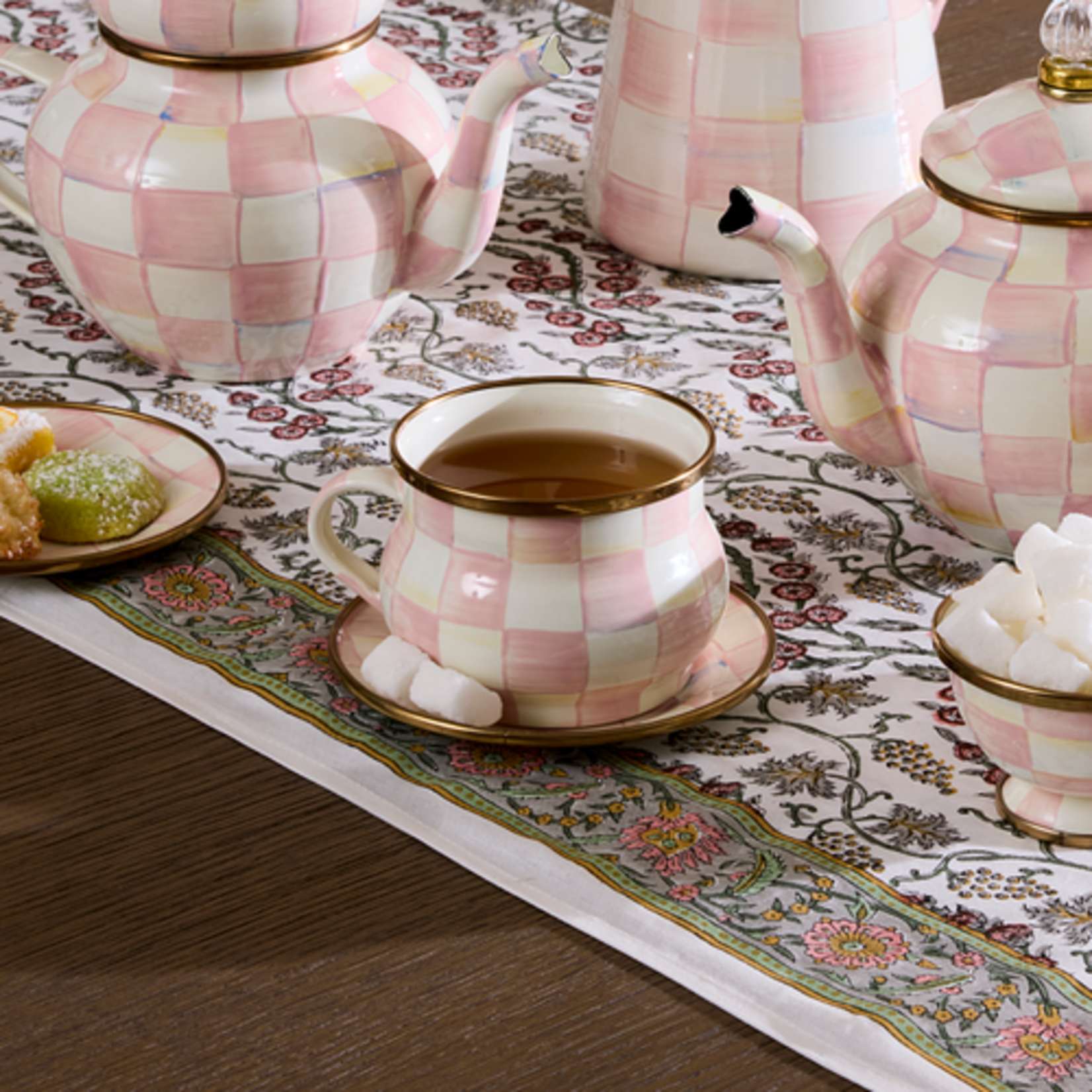 MacKenzie-Childs rosy check teacup
