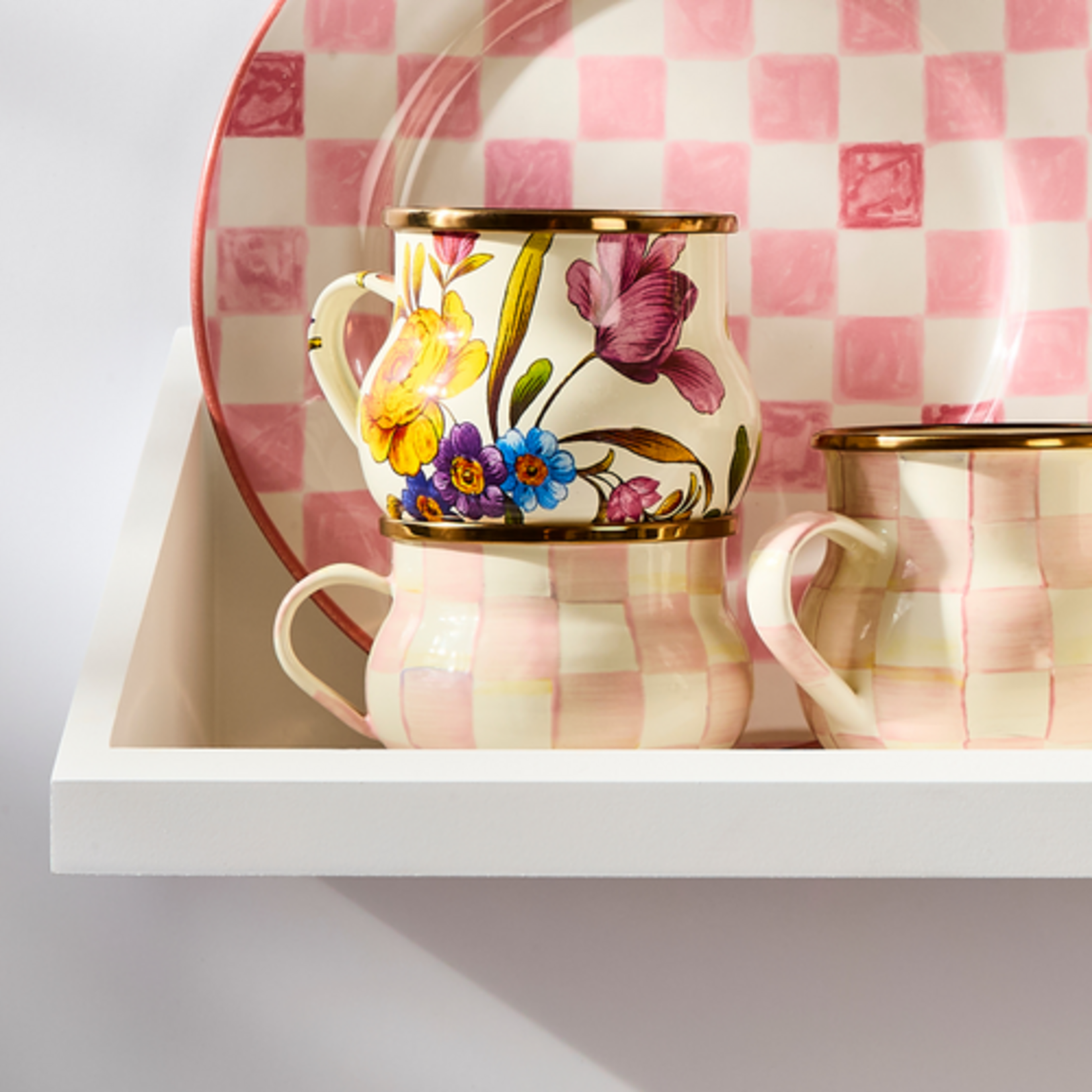 MacKenzie-Childs rosy check teacup