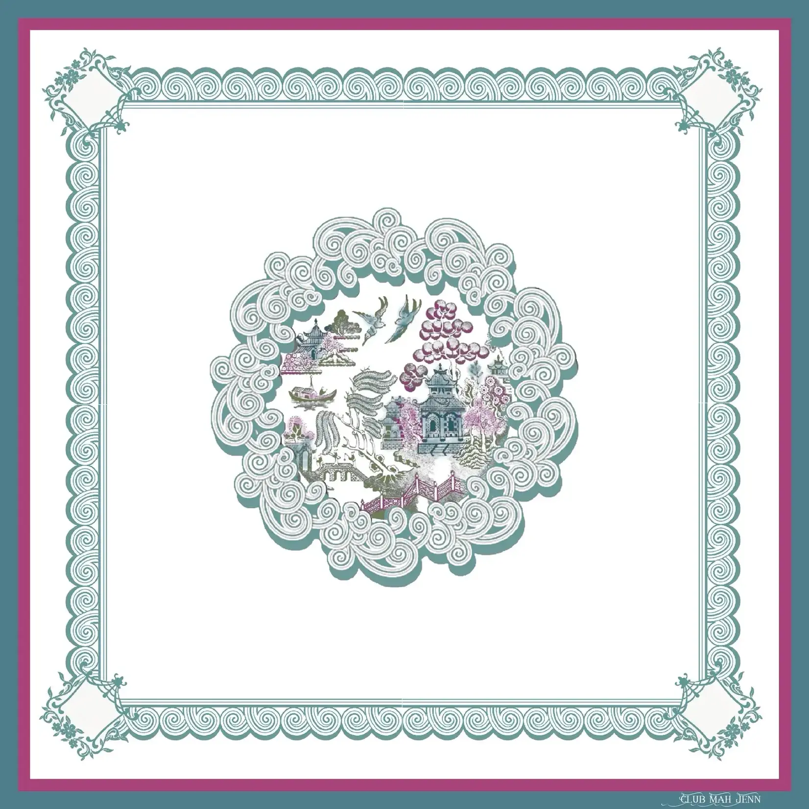 Club Mah Jenn D'or Far East Leatherette Mat - Pearl White