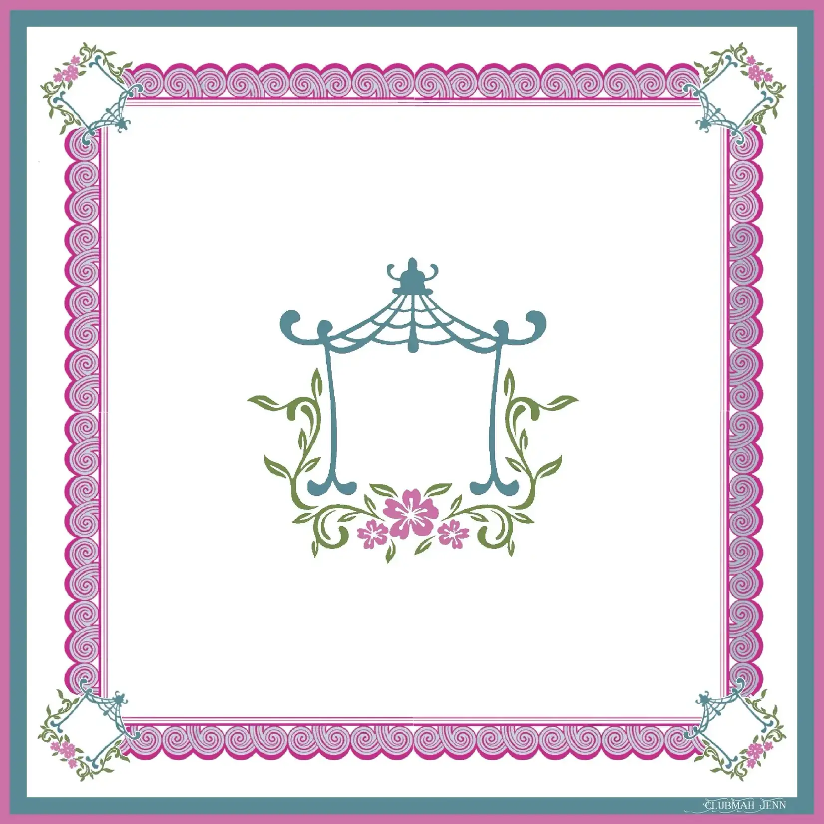 Club Mah Jenn D'or Pagoda Leatherette Mat - Pearl White