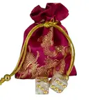 Club Mah Jenn Mother of Pearl Luxury Dice- Magenta