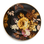 MacKenzie-Childs wild rose brown salad plate