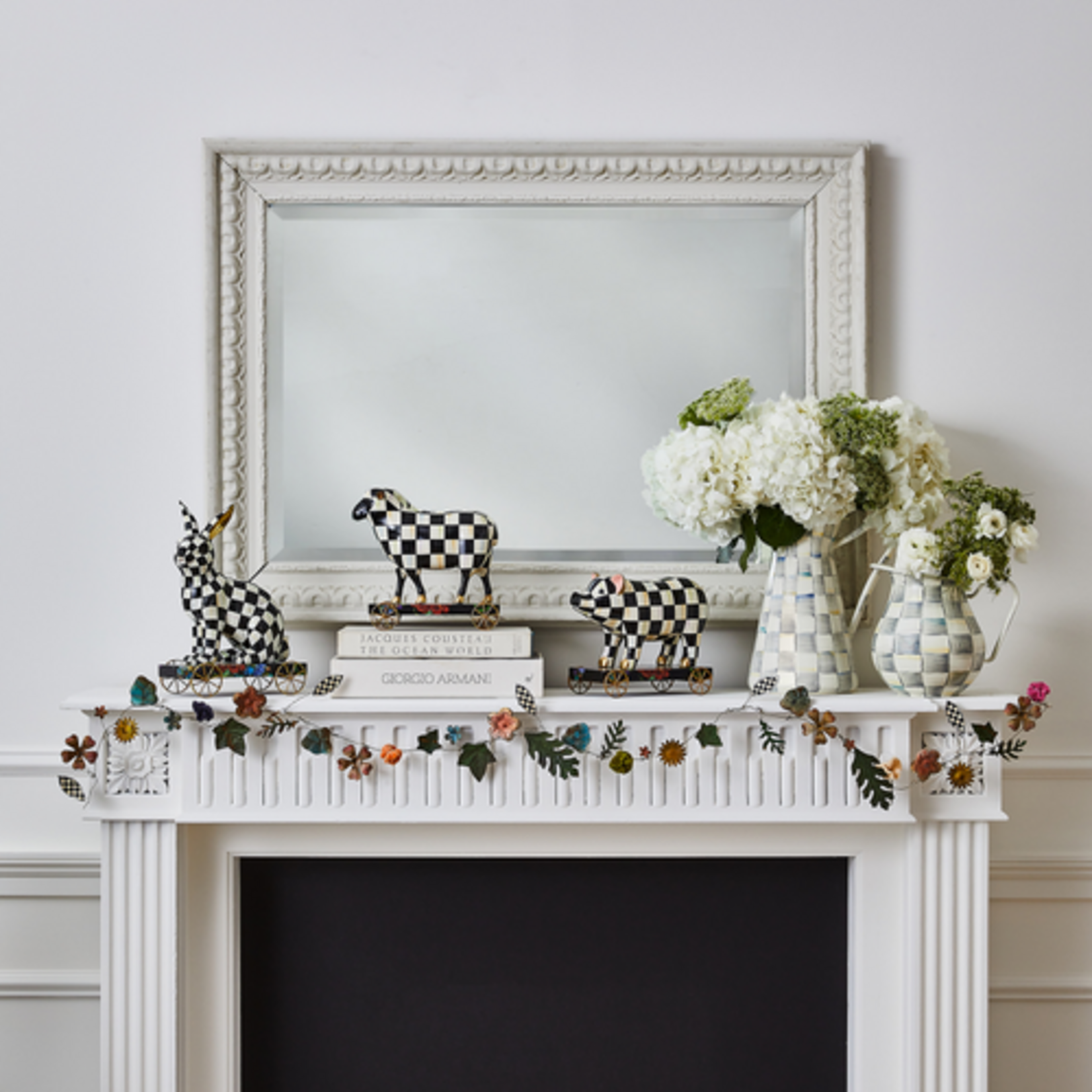 MacKenzie-Childs sterling check large practical pitcher