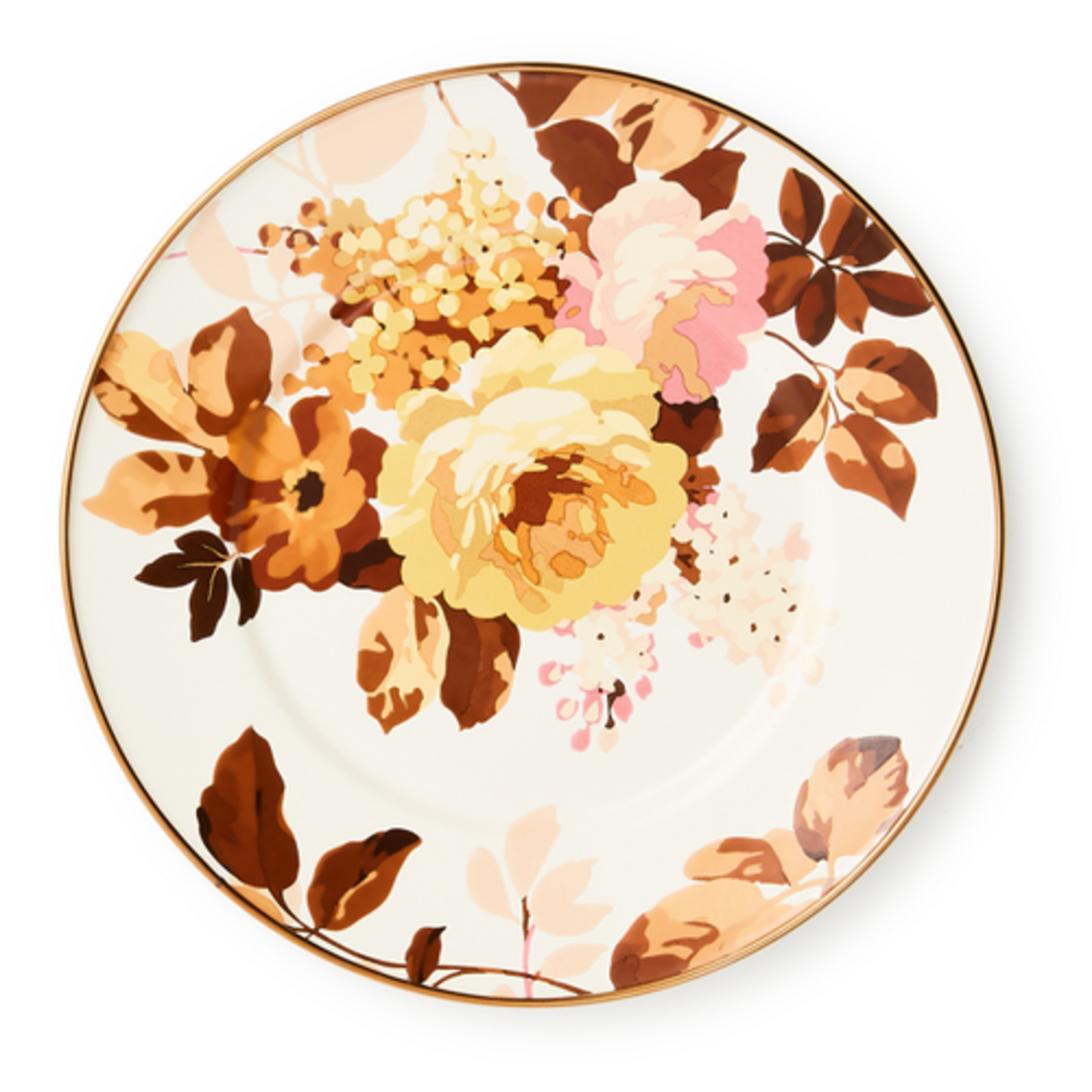 MacKenzie-Childs wild rose white salad plate