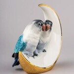 Lladro Fly Me to The Moon Birds Figurine. Golden Lustre