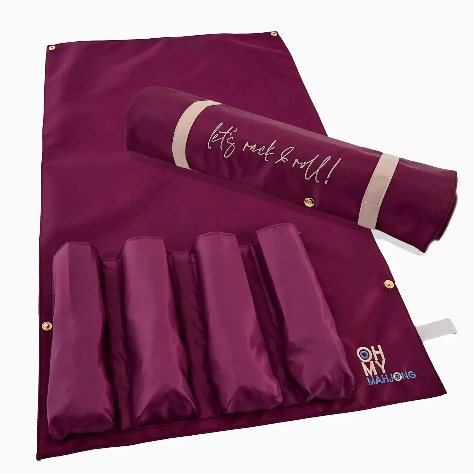 Oh My Mahjong Burgundy Let's Rack & Roll Bag