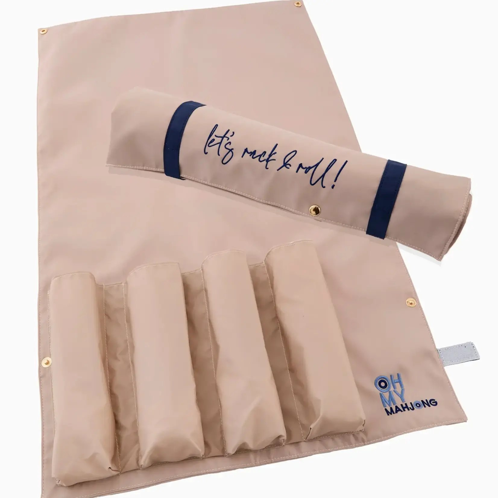 Oh My Mahjong Tan Let's Rack & Roll Bag