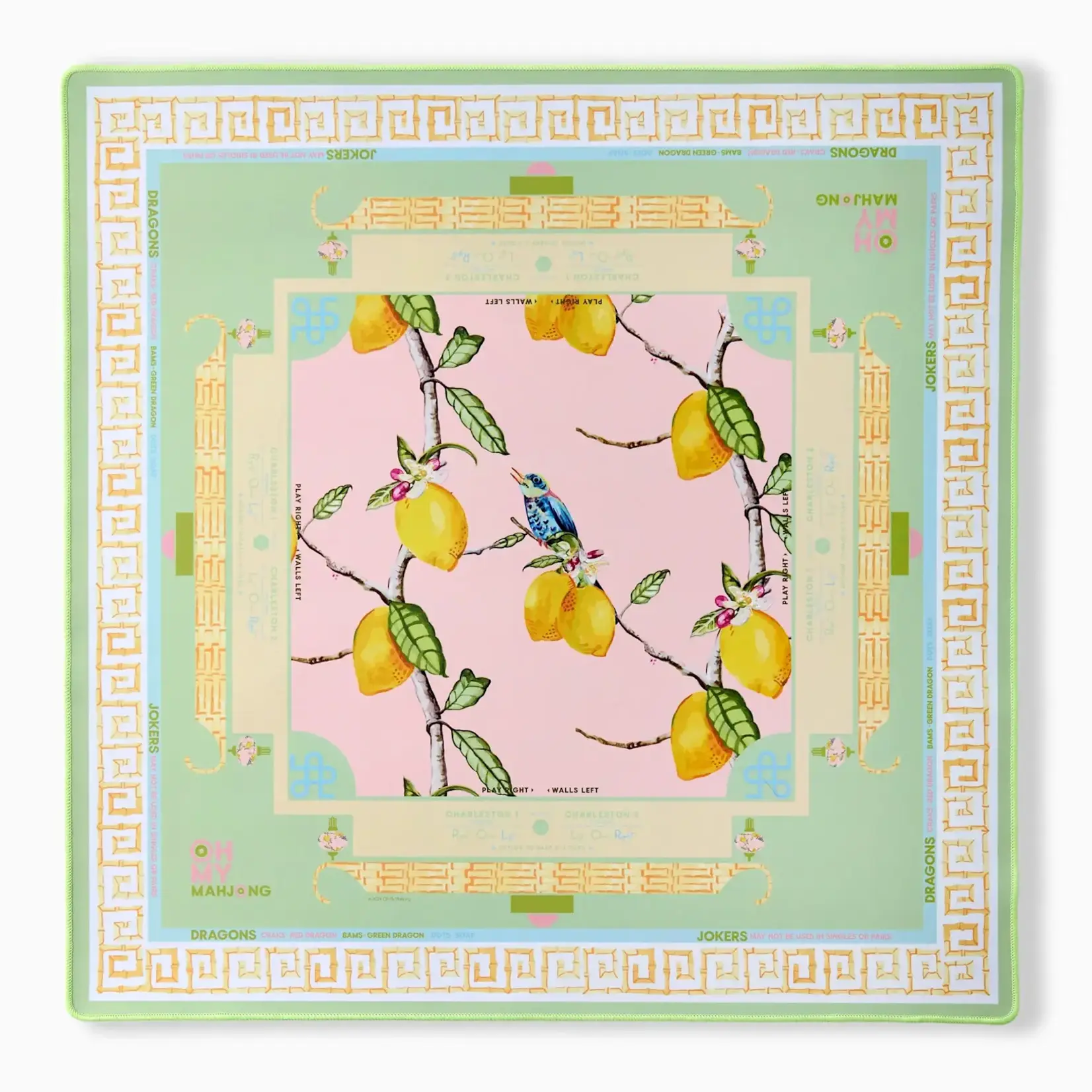 Oh My Mahjong Citrus Songbird Mat in Tube