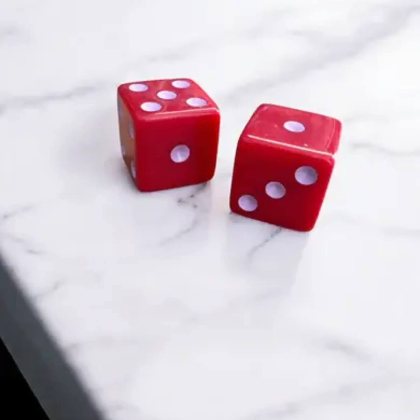 Peace Love Mahjong Red with Light Pink Dice (set of 2)