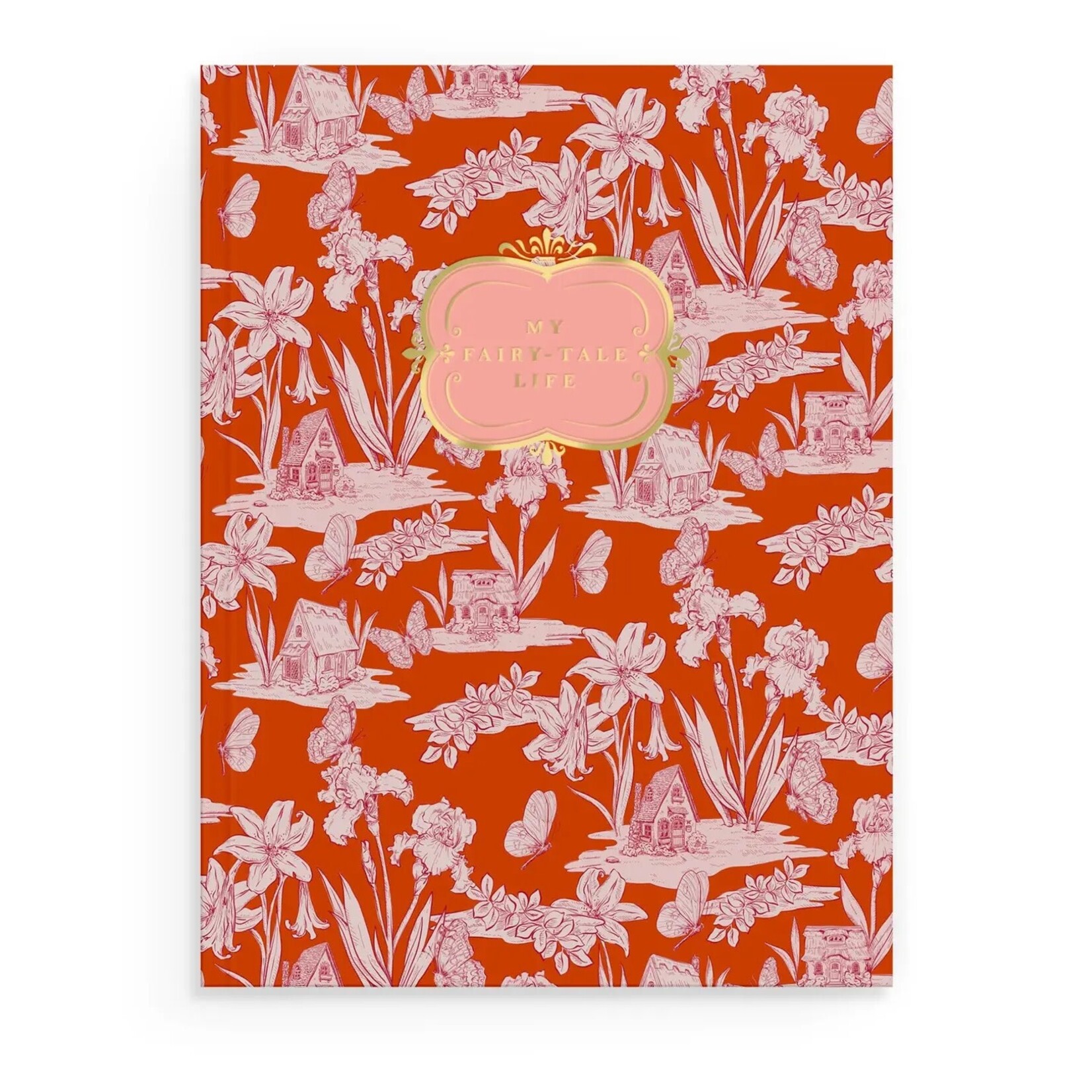 Good JuJu Fairy House Toile Softcover Notebook - Red
