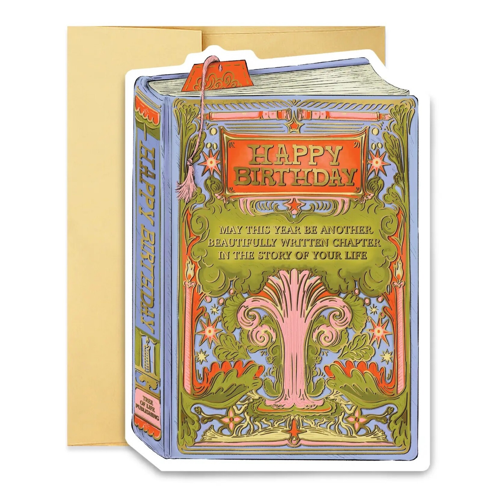 Good JuJu Tree Birthday Book Cover Diecut Card