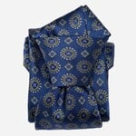 Elizabetta Made in Italy USA EXTRA LONG-Ercole - Silk Jacquard Tie - Ultramarine Blue