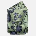 Elizabetta Made in Italy USA EXTRA LONG-Silvio - Silk Jacquard Tie - Green