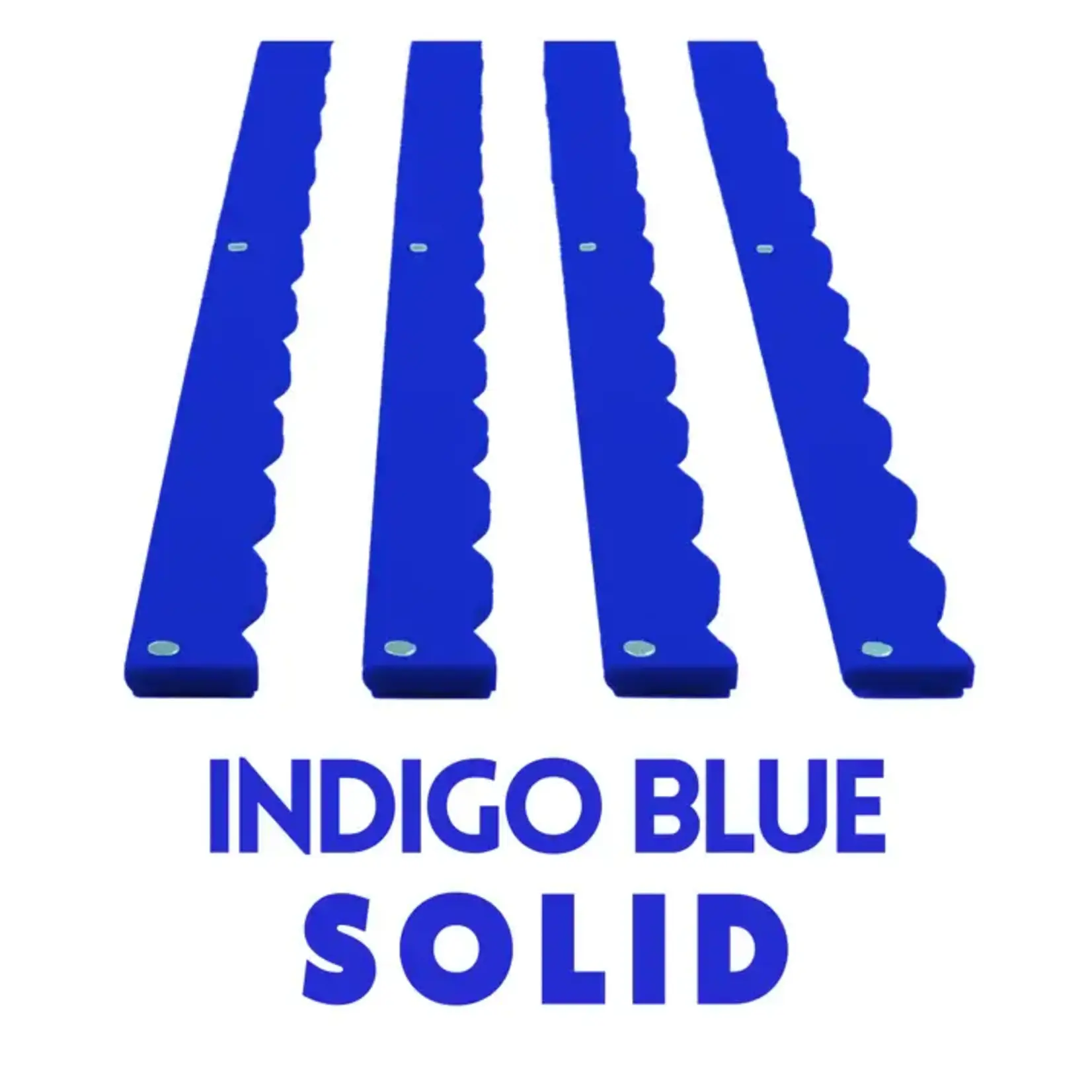 My Fair Mahjong Solid Wavy Indigo Blue Premium Acrylic Mahjong Pusher (No Rack Included)