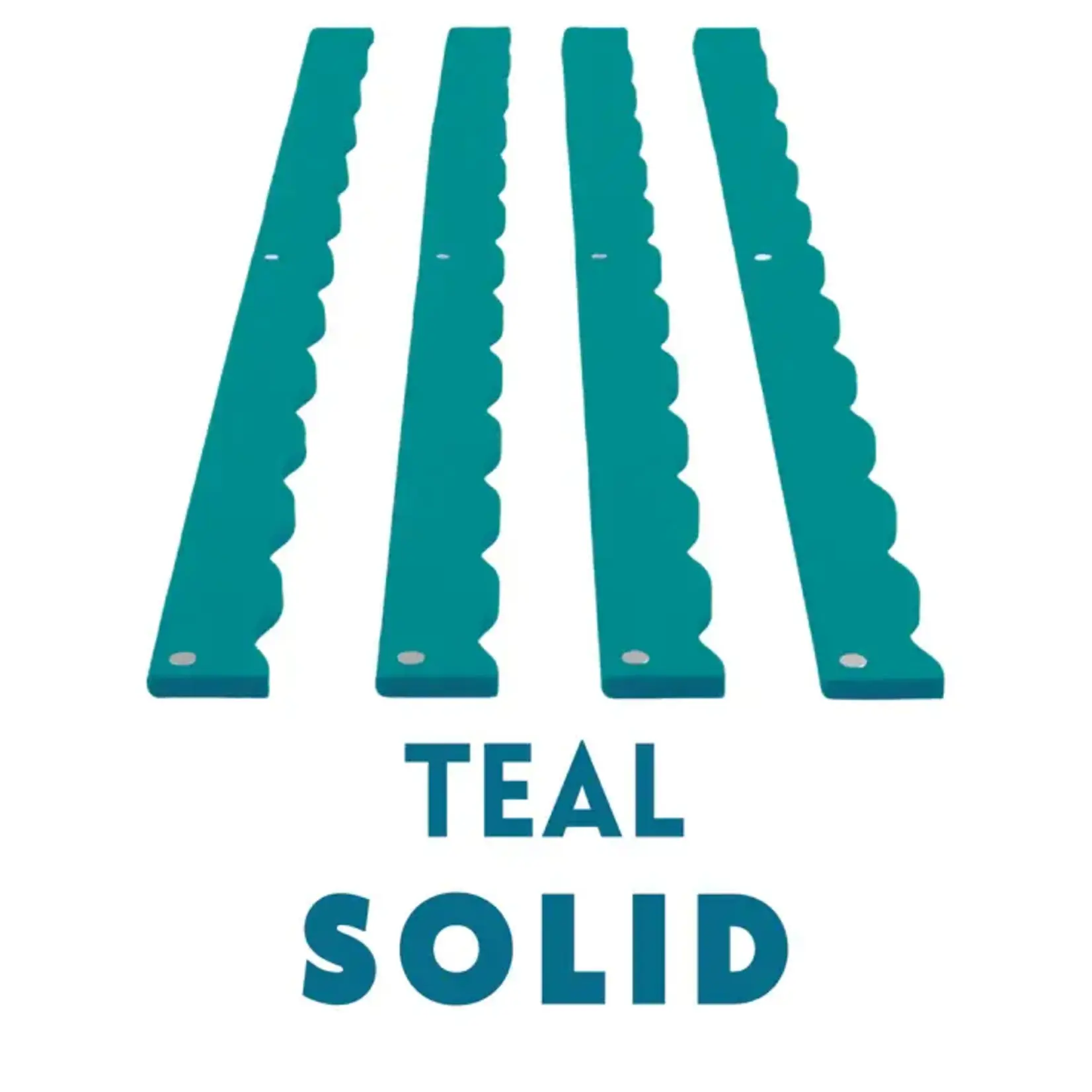 My Fair Mahjong Solid Wavy Teal Green Premium Acrylic Mahjong Pusher (No Rack Included)