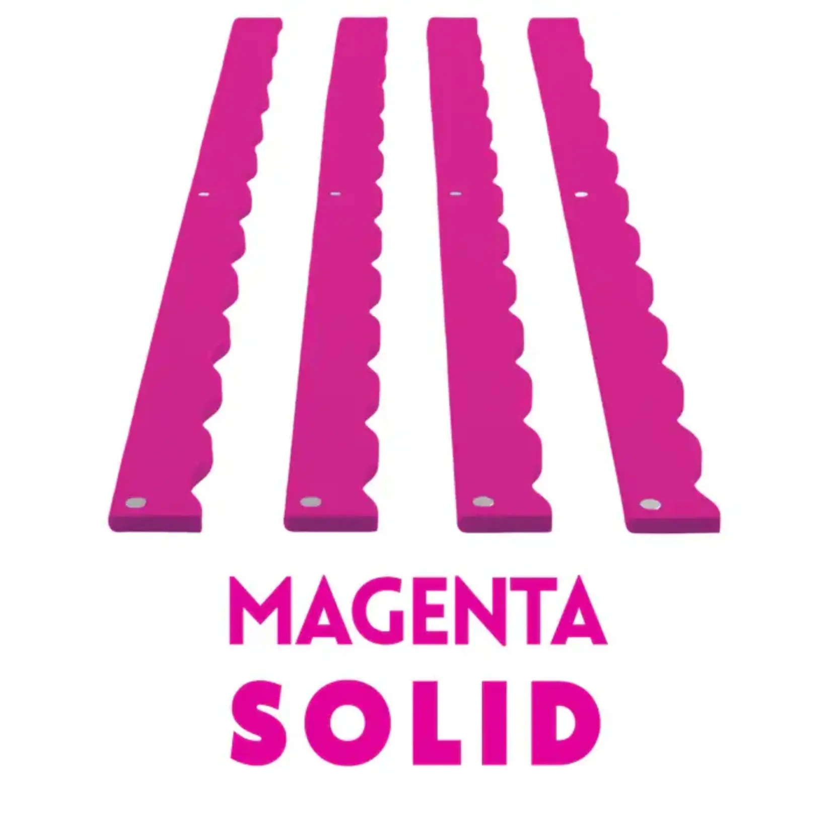 My Fair Mahjong Solid Wavy Magenta Premium Acrylic Mahjong Pusher (No Rack Included)