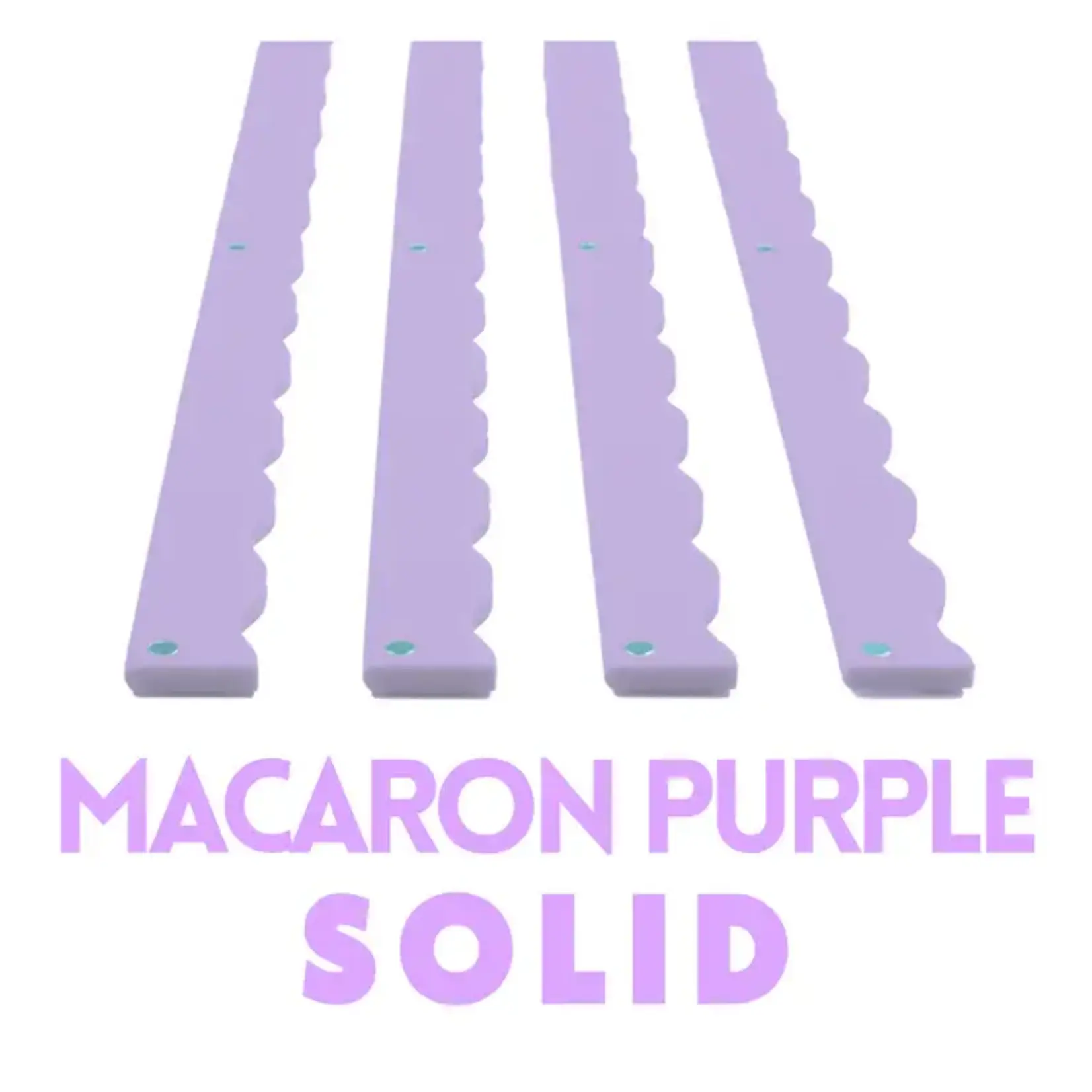My Fair Mahjong Solid Wavy Macaron Purple Premium Acrylic Mahjong Pusher (No Rack Included)