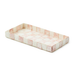 MacKenzie-Childs rosy check capiz vanity tray