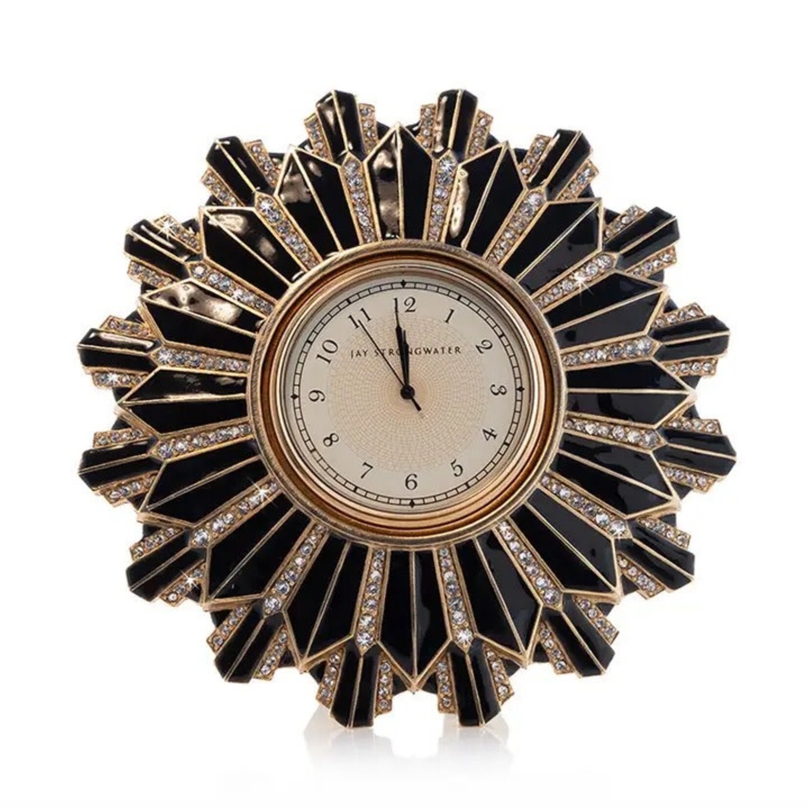 Jay Strongwater Clarence Art Deco Clock