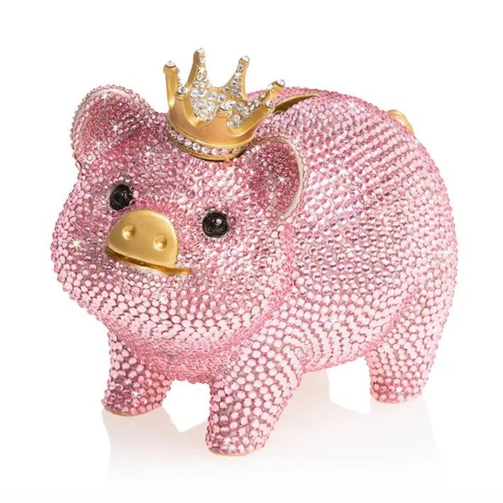 Jay Strongwater Gatsby Pavé Piggy Bank with Crown