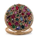 Jay Strongwater Helena Round Jeweled Compact
