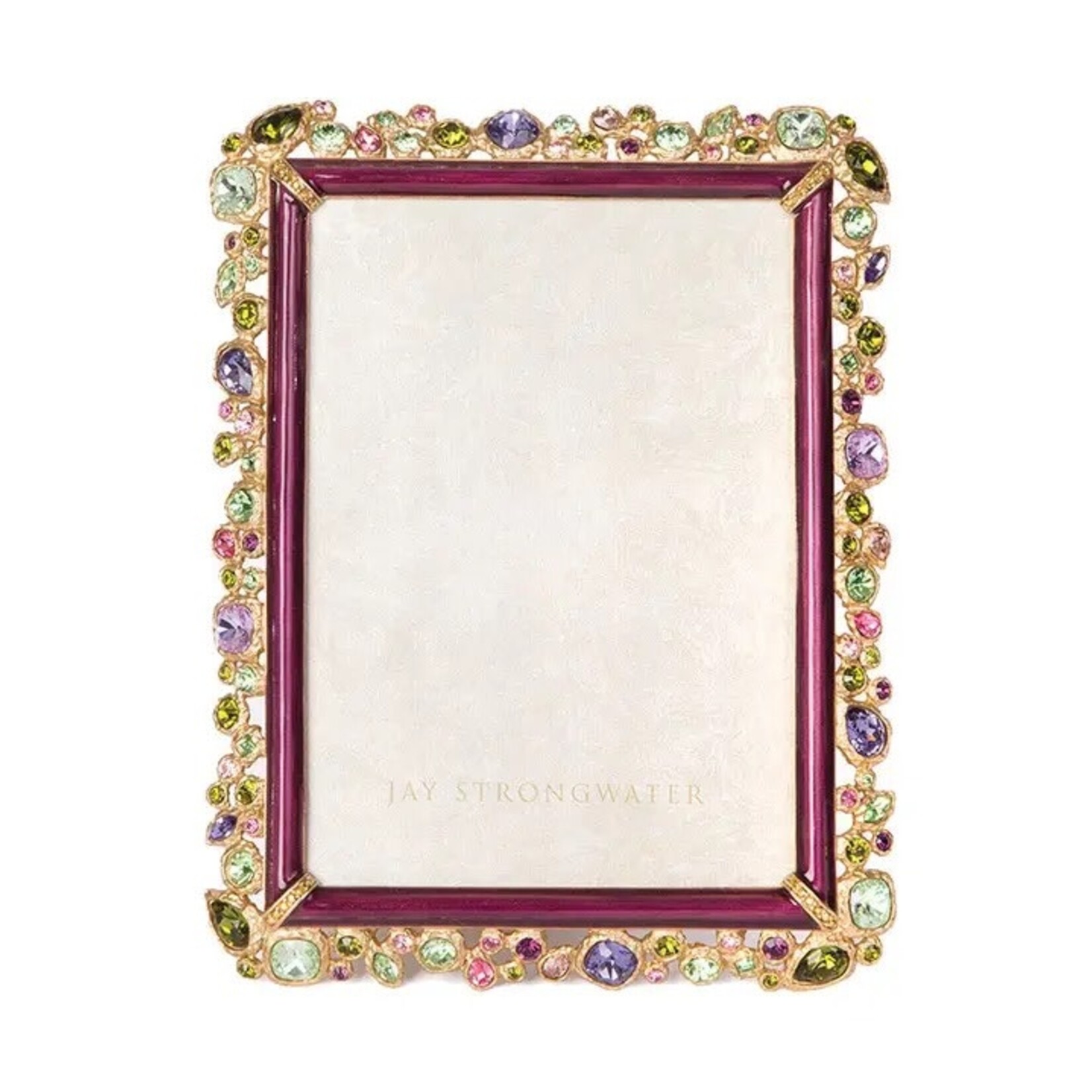 Jay Strongwater Leslie Bejeweled 5" X 7" Frame - Bouquet
