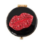 Jay Strongwater Monroe Lip Compact Black & Red