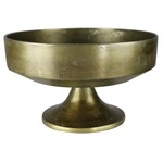 Folsom Pedestal Bowl, Brass
