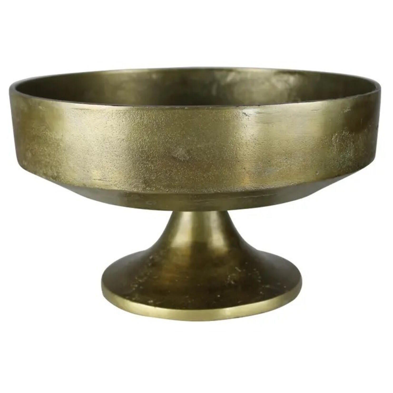 Folsom Pedestal Bowl, Brass