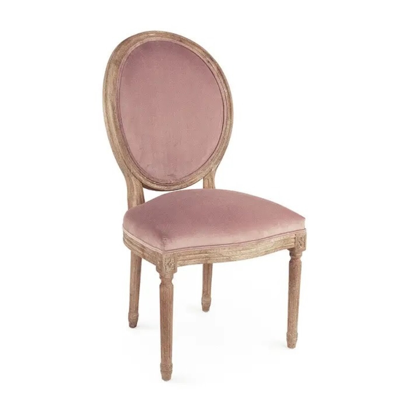 Zentique Inc. Dusty Rose Velvet Medallion Side Chair