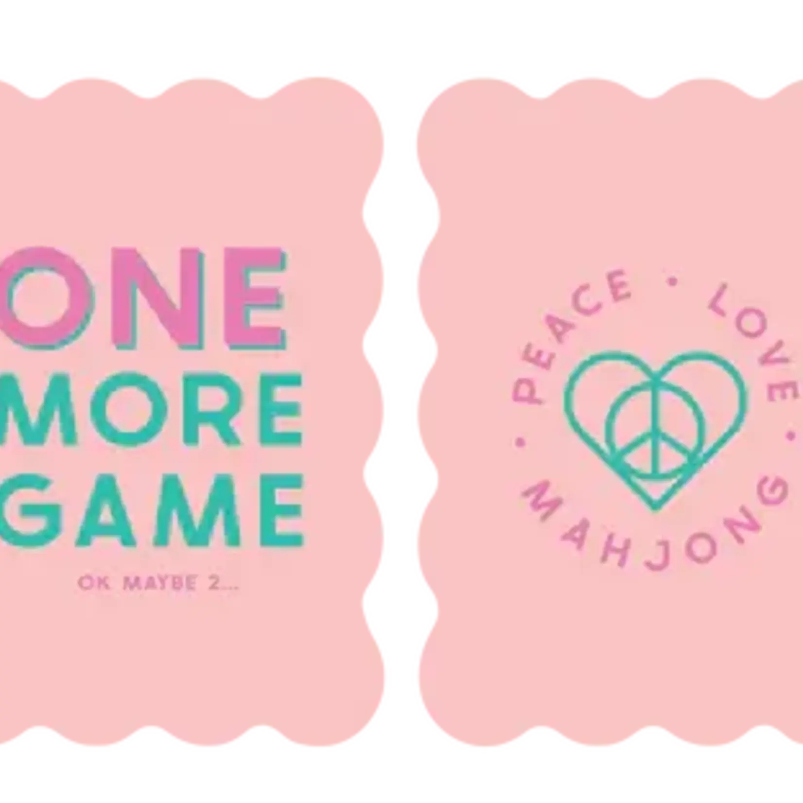 Peace Love Mahjong One More Game Mahjong Tile Shufflers (Set of 2)