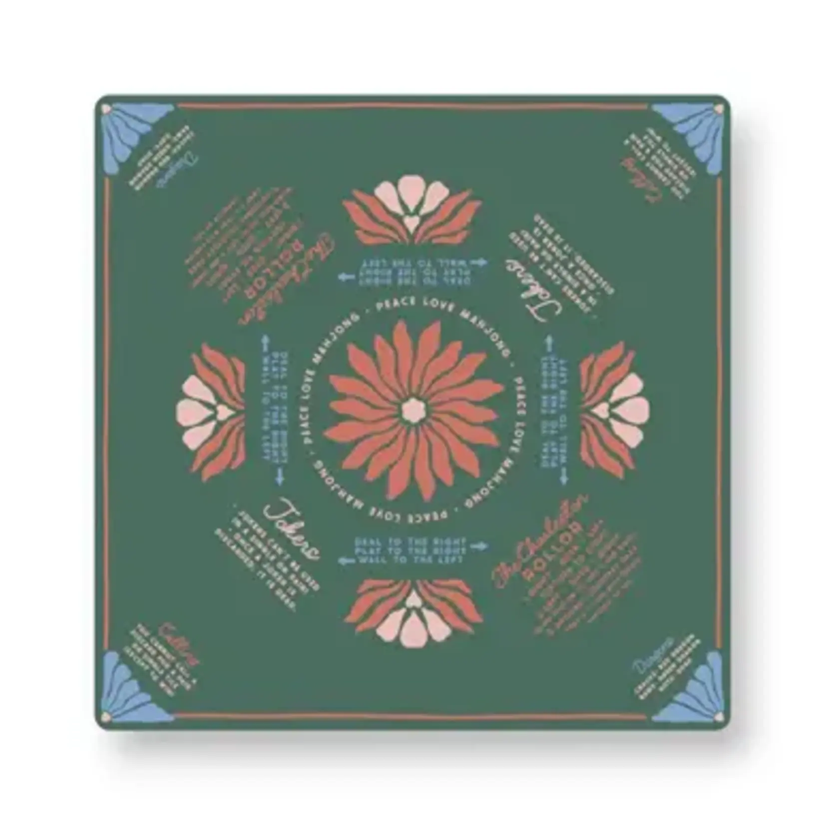Peace Love Mahjong Hot Tips - Vintage Blooms Mahjong Mat