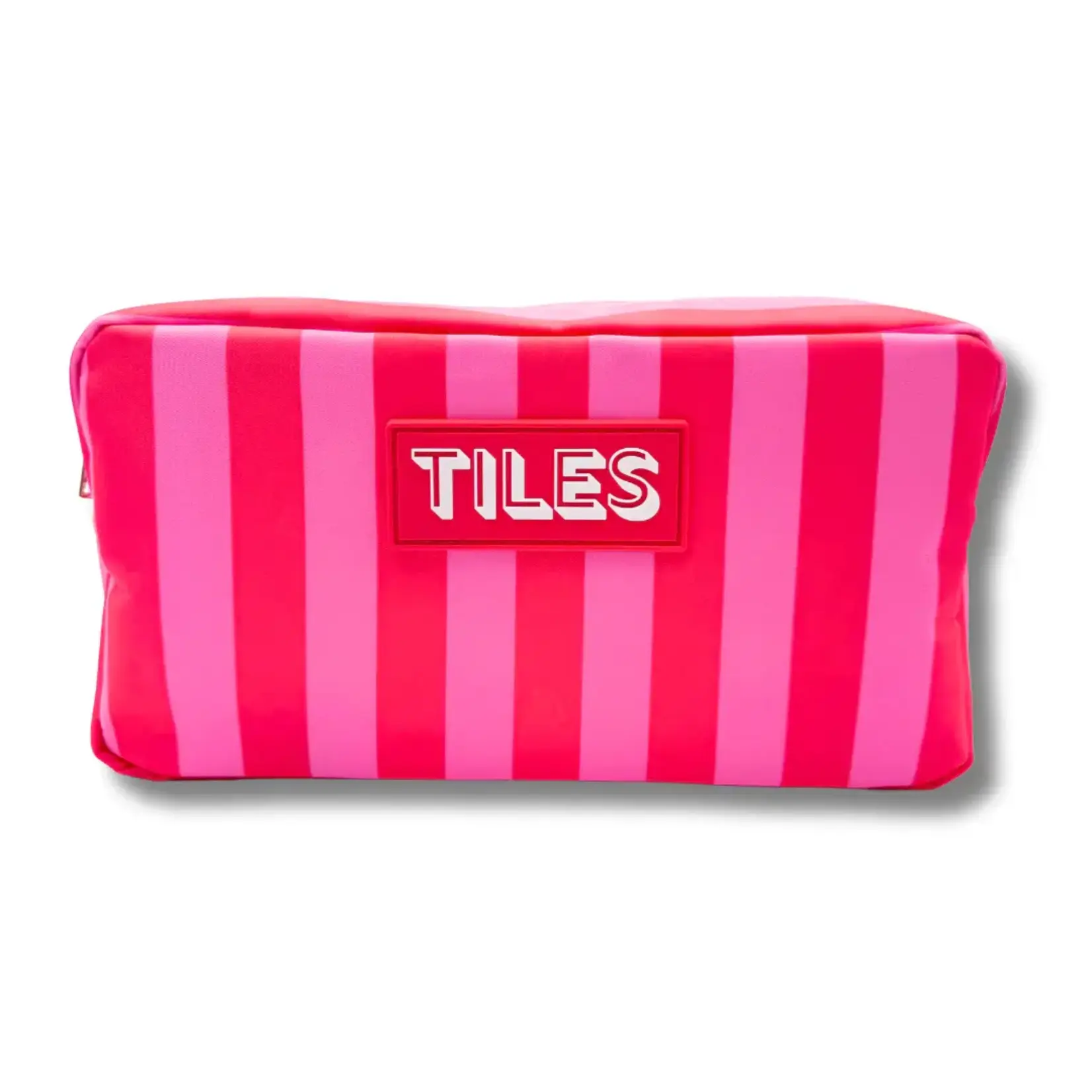 My Fair Mahjong Pink & Red Stripe Tile Bag