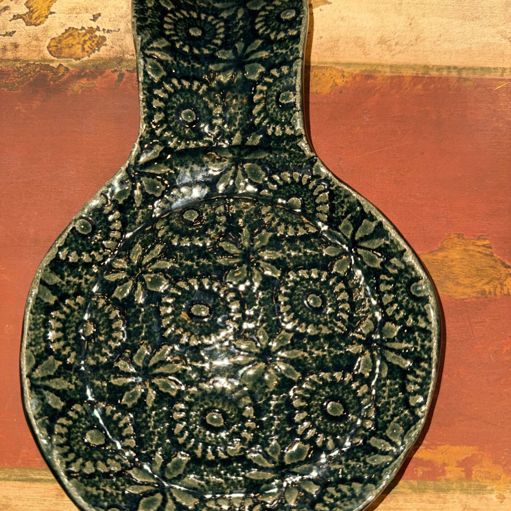 Green Circle Spoon Rest