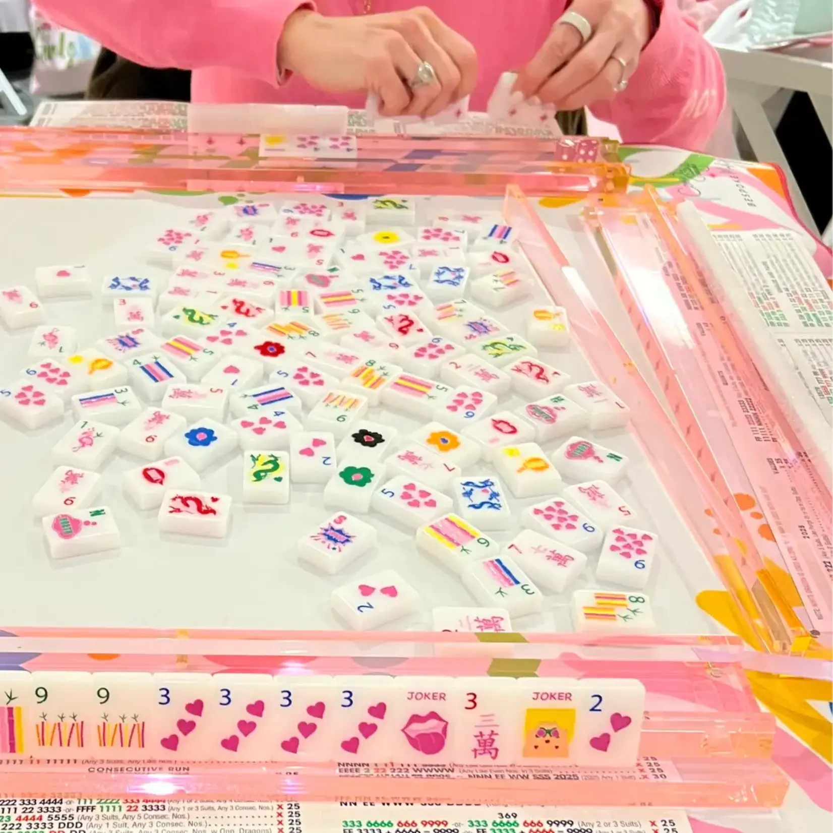 Bespoke Mahjong The Ultimate Rack - HIGHLIGHTER PINK