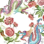 Bespoke Mahjong YEAR OF THE DRAGON MAT - DOVE WHITE