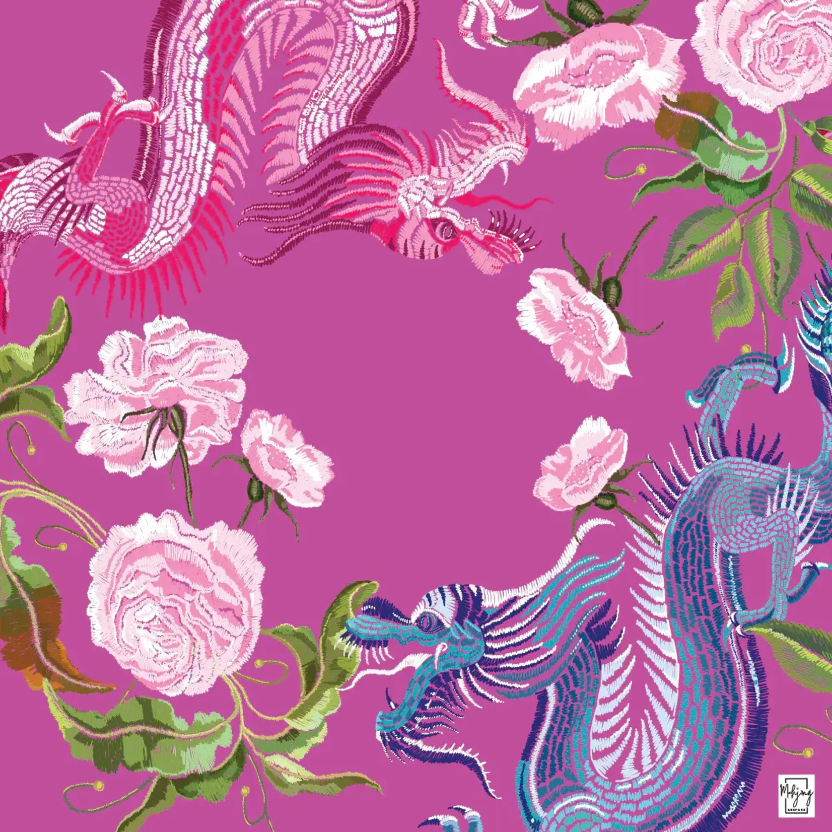 Bespoke Mahjong YEAR OF THE DRAGON MAT - RASPBERRY SORBET