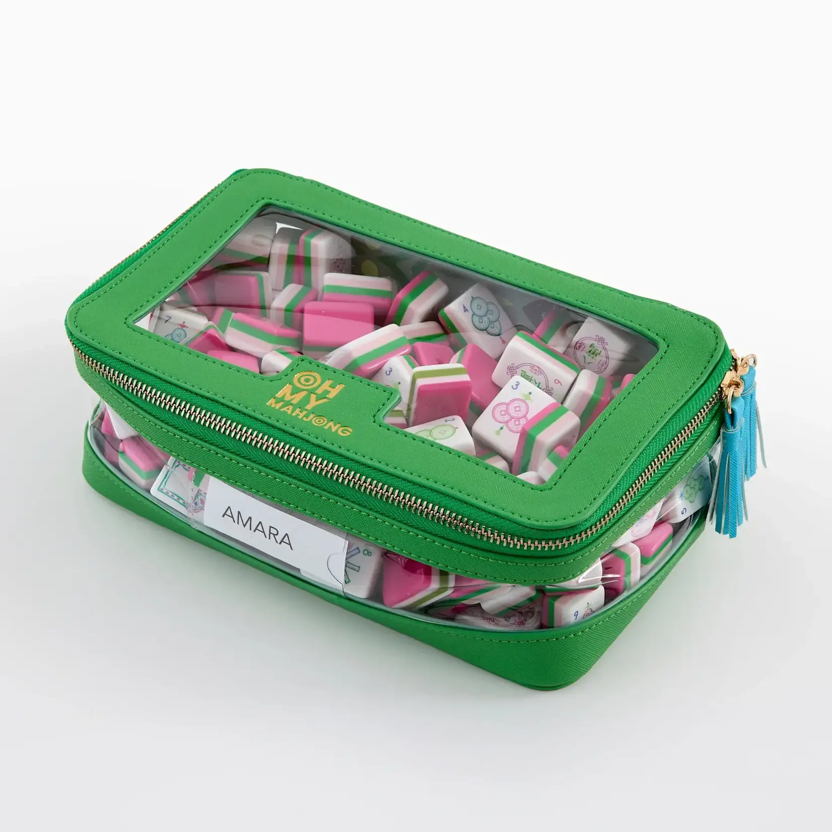 Oh My Mahjong Green Tile Storage Bag