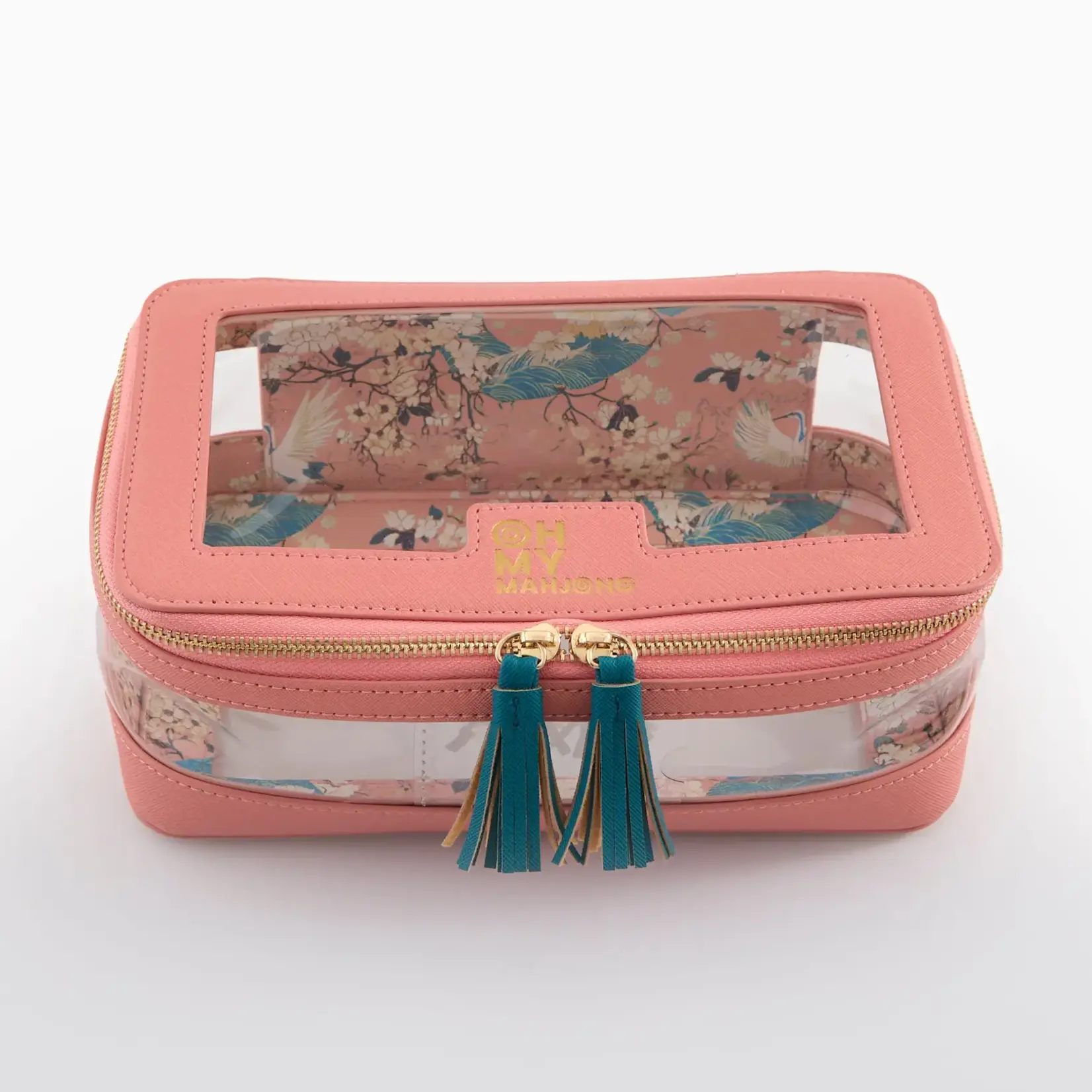 Oh My Mahjong Coral Tile Storage Bag