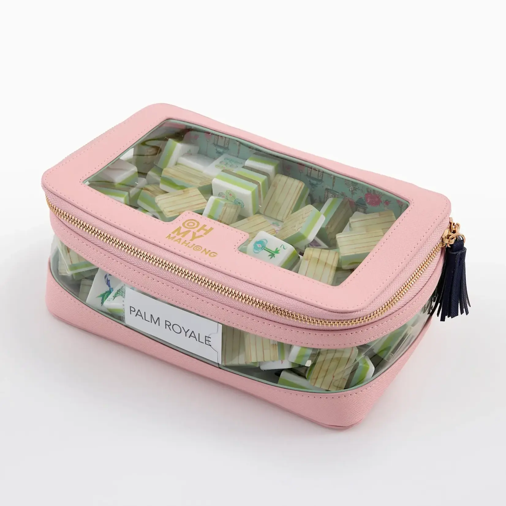 Oh My Mahjong Light Pink Tile Storage Bag