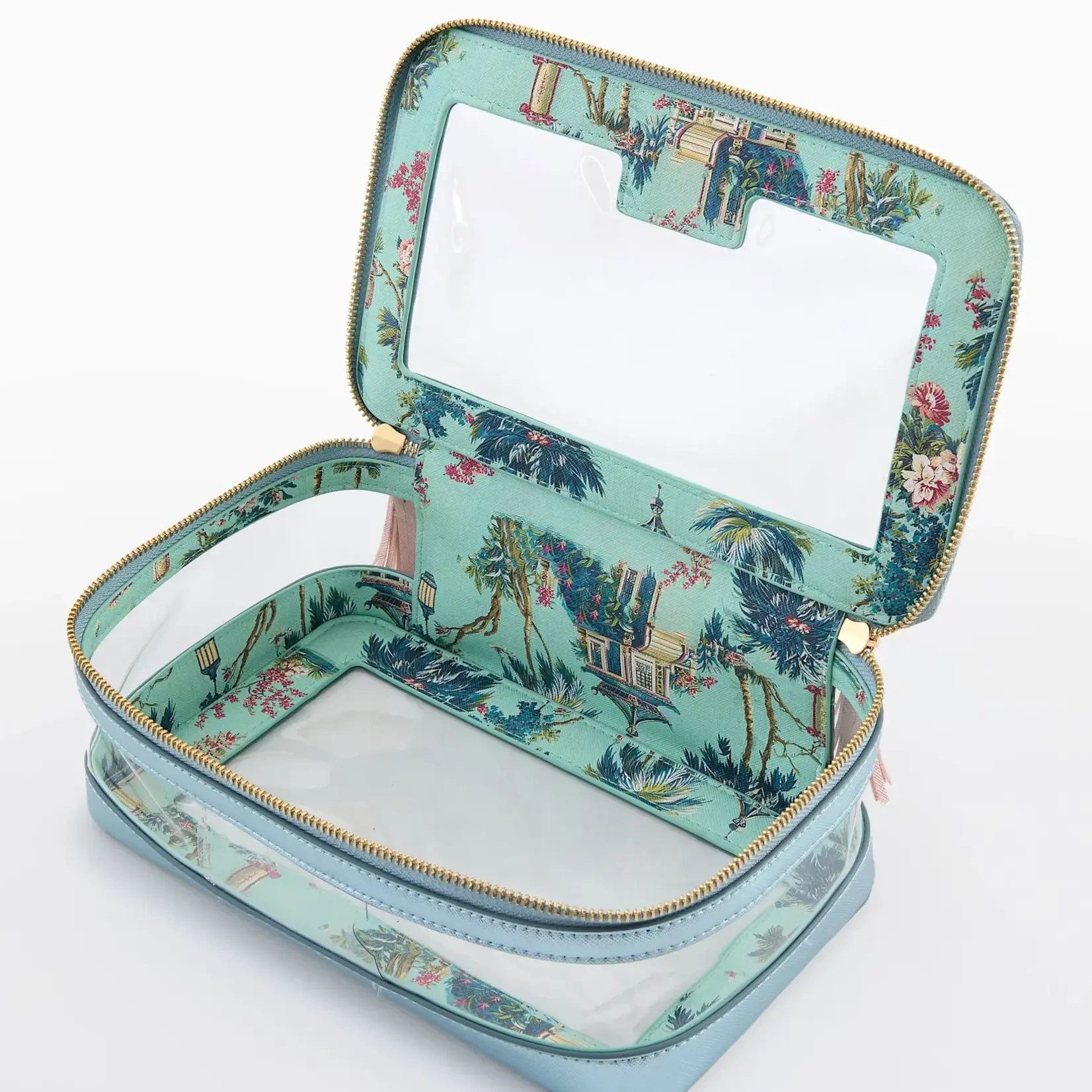 Oh My Mahjong Metallic Light Blue Tile Storage Bag