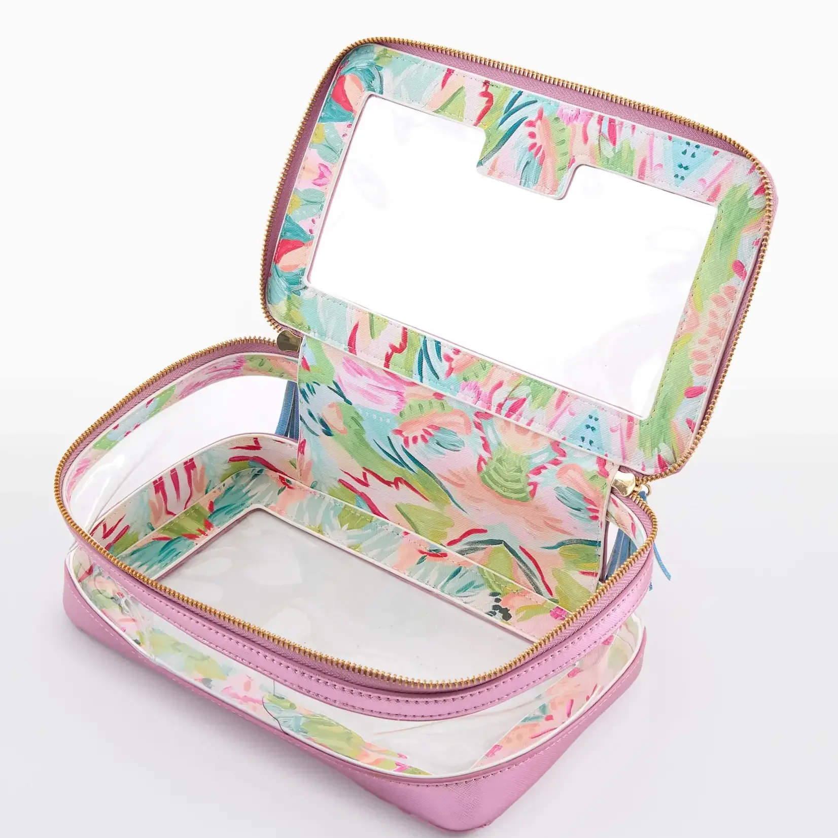 Oh My Mahjong Metallic Light Pink Tile Storage Bag