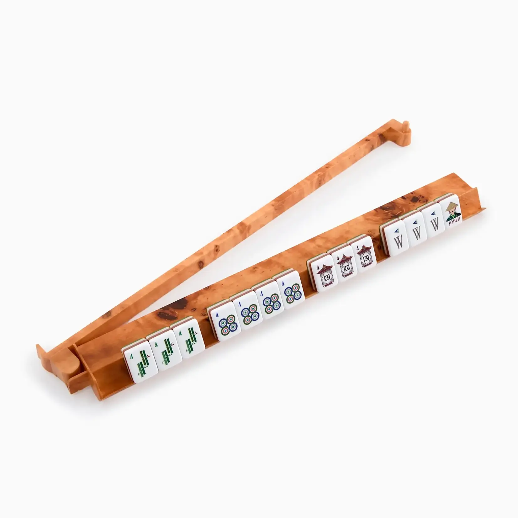 Oh My Mahjong Burl Rack and Pusher Set