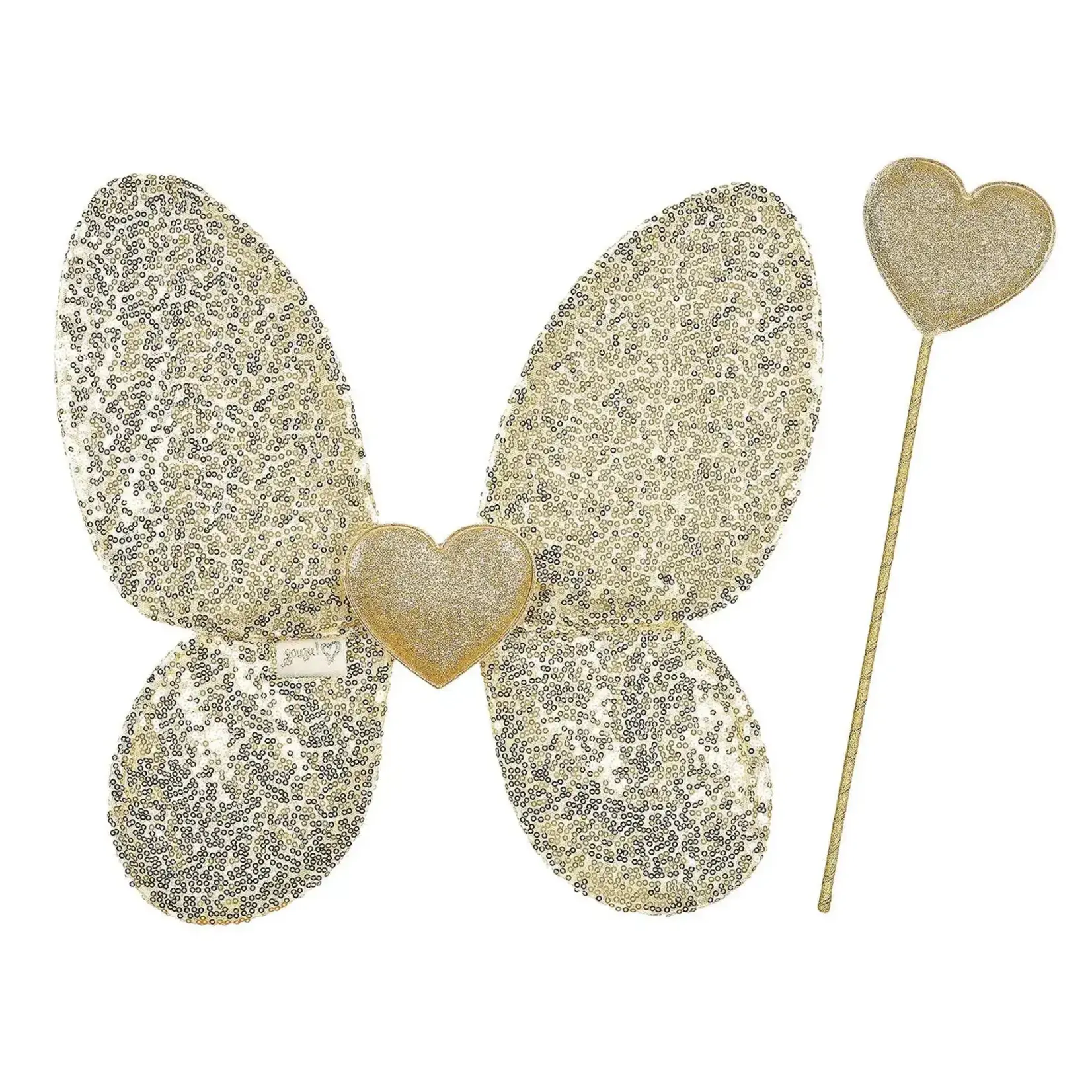 Speedy Monkey Phoebe wings + wand - Costume Accessory for Kids - Carnival & Festive Use