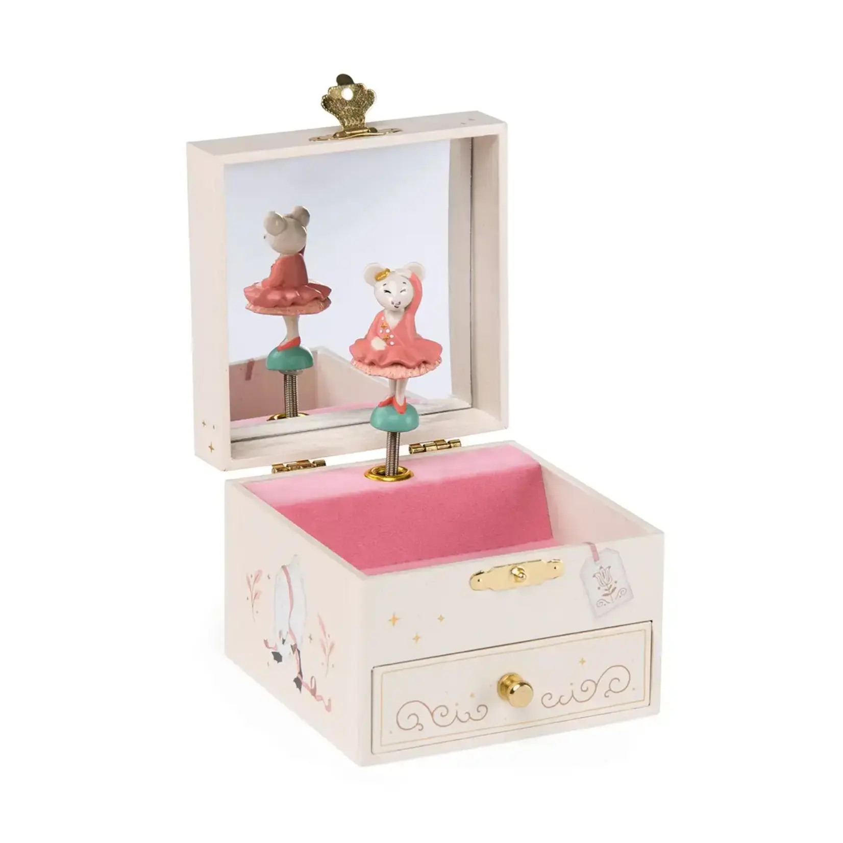 Speedy Monkey Musical Jewelry box "The Little School Of Dance" - Musical Toy -Moulin Roty