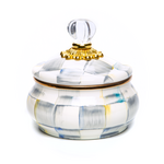 MacKenzie-Childs sterling check squashed pot