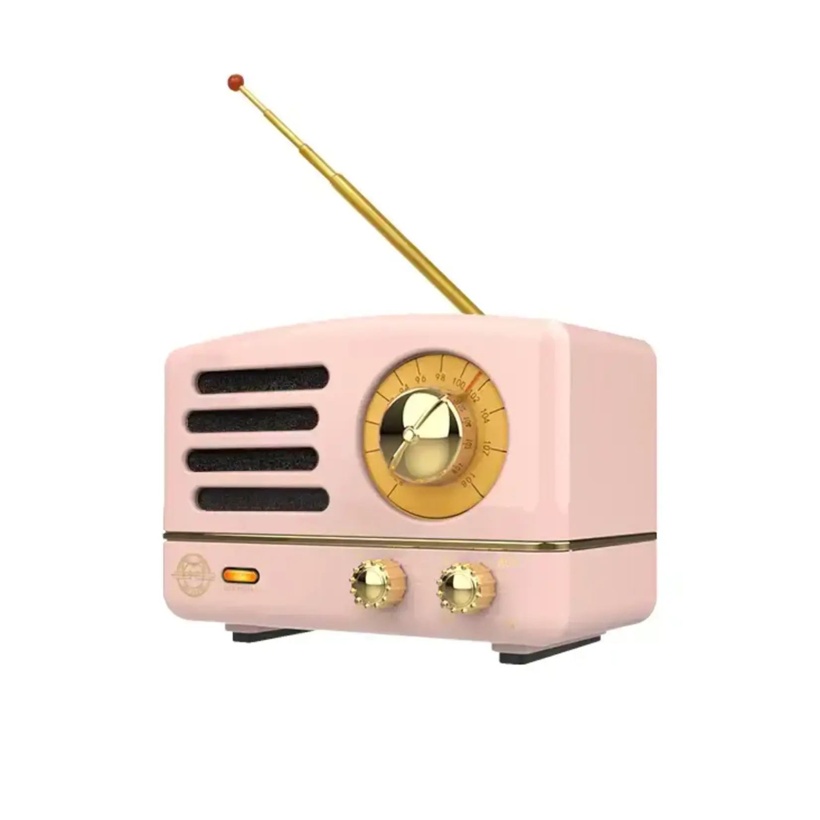 Muzen Muzen Otr Metal Wireless Portable Fm Radio Bluetooth Speaker   Pink