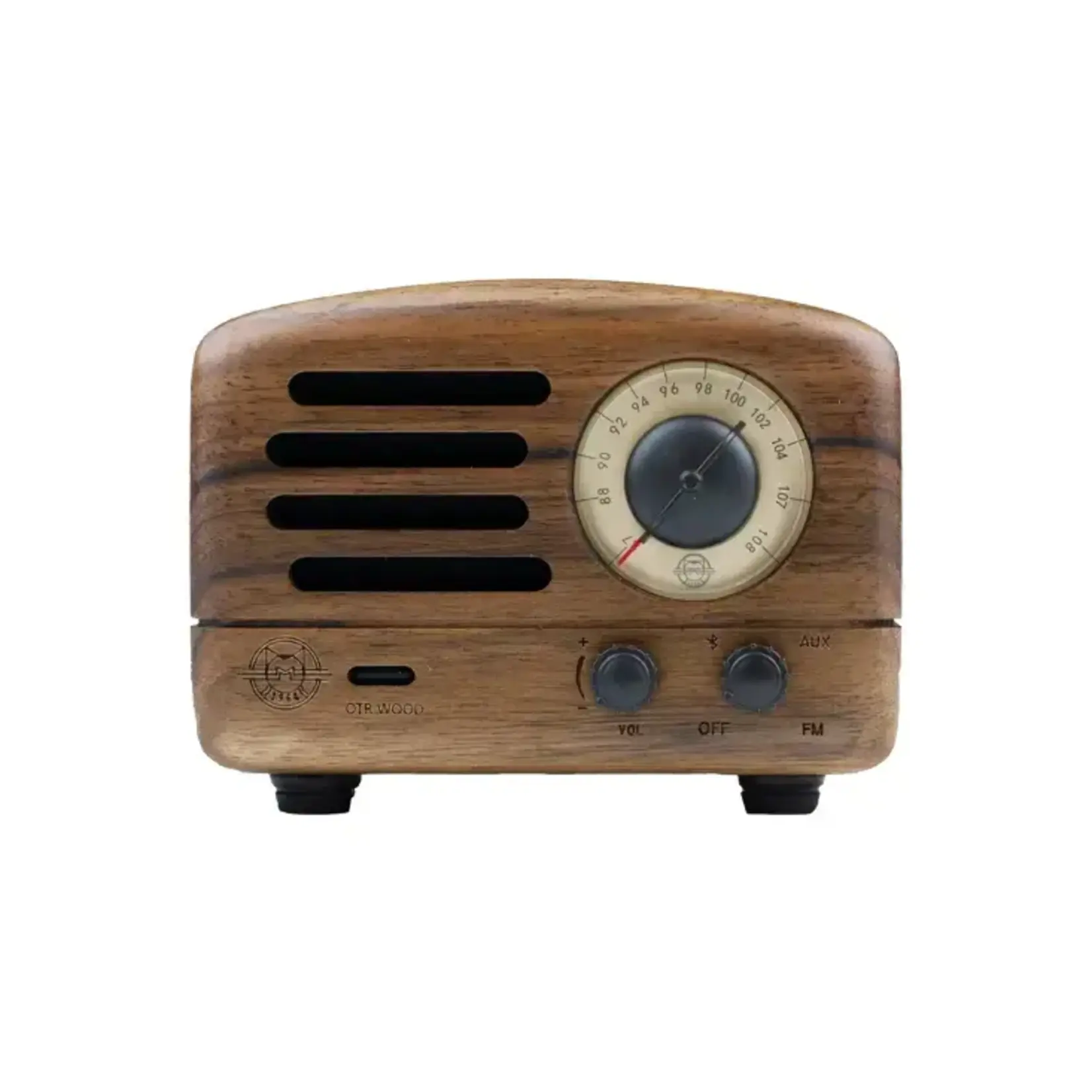 Muzen Muzen Otr Wood and Utopia Retro Portable Fm Radio Bluetooth   Walnutwood, OTR Wood
